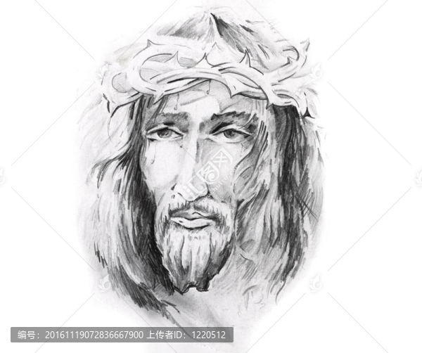紋身藝術(shù)素描；Jesus,Christ
