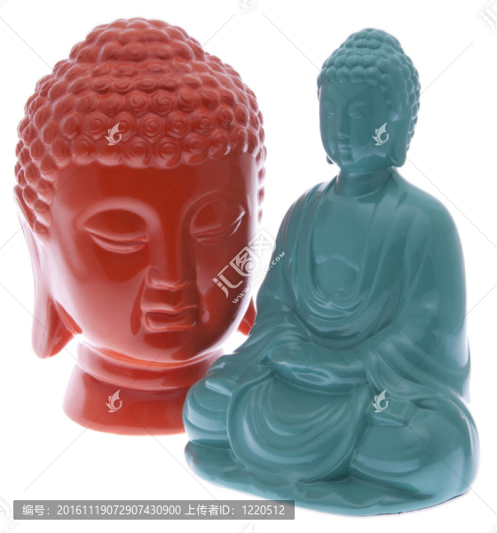一對充滿活力的佛像