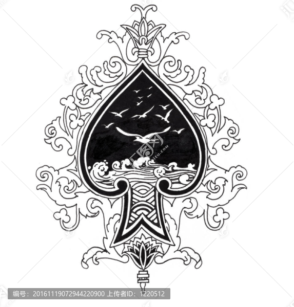 紋身藝術(shù)素描；部落設(shè)計(jì)