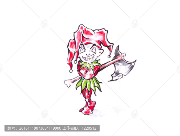 紋身藝術(shù)小品；小丑；小丑