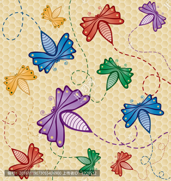 豐富多彩的飛行中的昆蟲