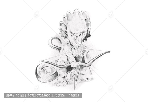 紋身藝術(shù)素描；怪物