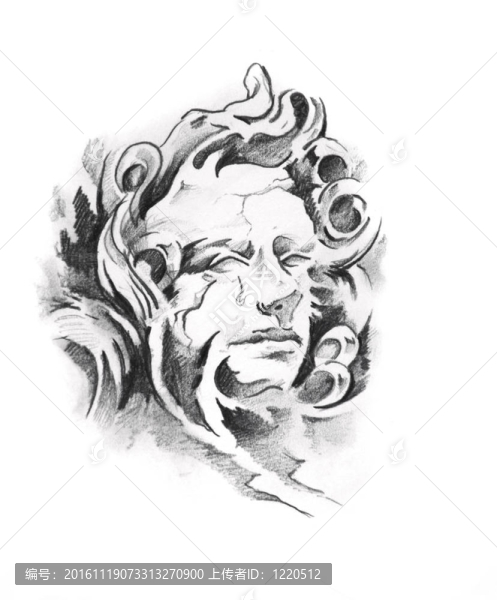 紋身藝術素描；天使