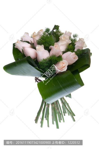 粉紅色的玫瑰花束