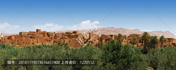 Tinerhir,Oasis；摩洛哥。