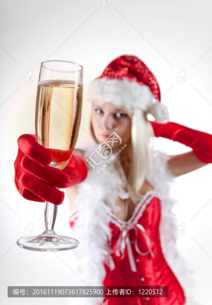 Santa夫人用香檳酒杯