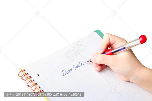 給圣誕老人的兒童手寫信