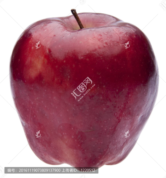 紅蘋果與白色的隔離路徑。