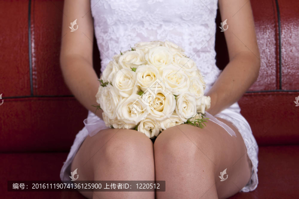 婚禮當(dāng)天的新娘花束