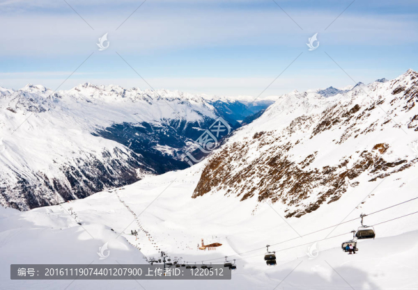滑雪場hohrgurgl。奧地利