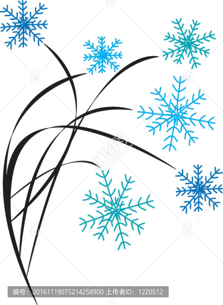 雪花在樹枝上
