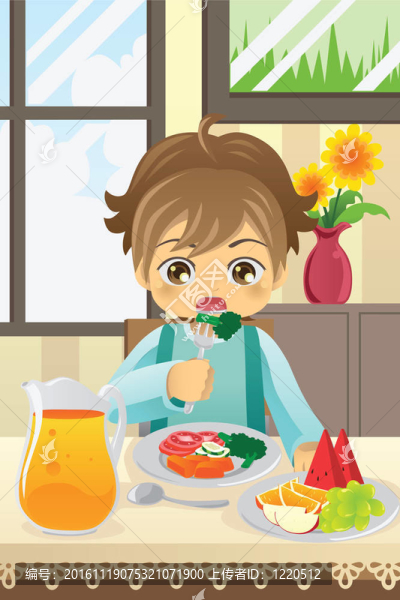 孩子吃蔬菜