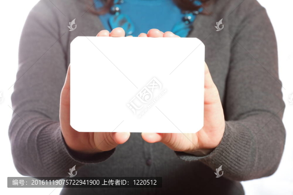 女性手名片空白