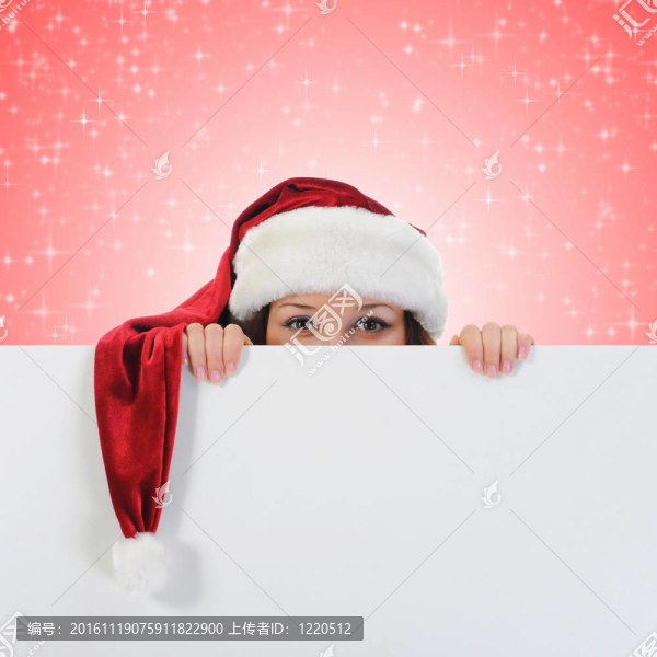 圣誕微笑的女人