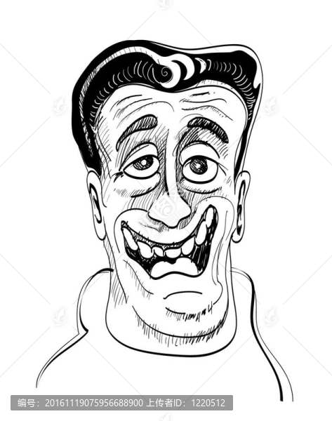 卡通帥的好人的插圖