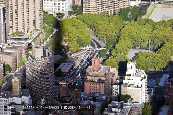 鳥瞰全景上曼哈頓從美國帝國大廈頂部的紐約