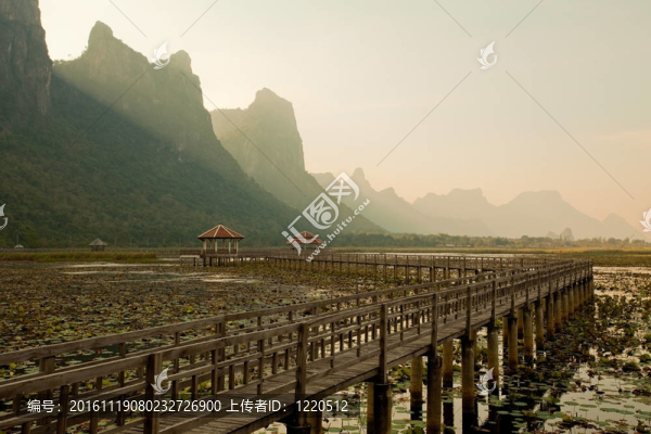 人行橋在湖