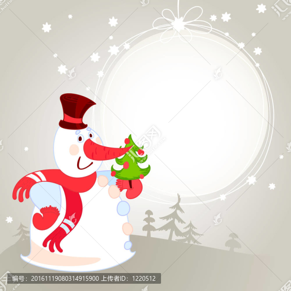 圣誕樹上的雪人