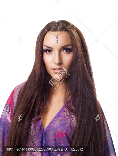 在個(gè)人風(fēng)格的布和賓迪可愛女人肖像
