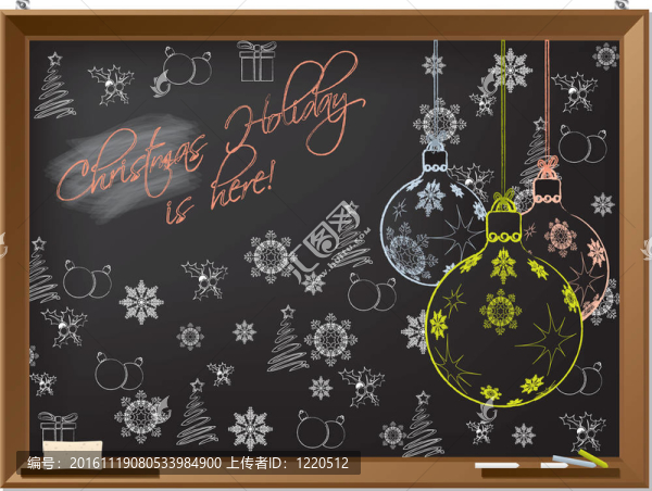 圣誕假期黑板設(shè)計