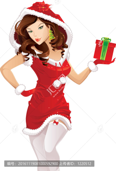 Santa女孩與圣誕禮物