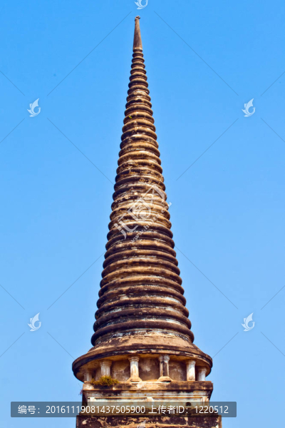 在寺Wat,Phra,Si,sanphet寺石塔