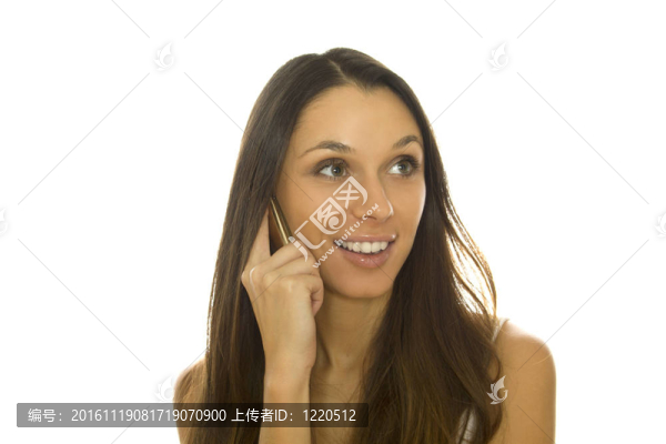 女人在電話里交談