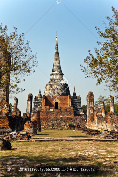 著名的寺Wat,Phra,Si,sanphet