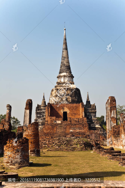 著名的寺Wat,Phra,Si,sanphet