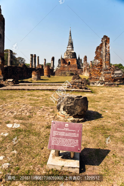 著名的寺Wat,Phra,Si,sanphet