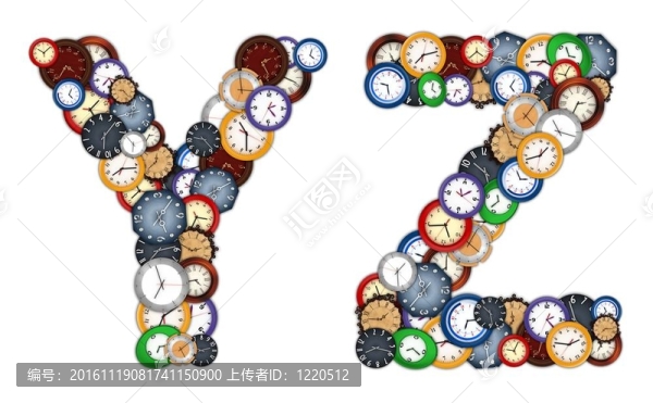 各種時(shí)鐘構(gòu)成的字符y和Z