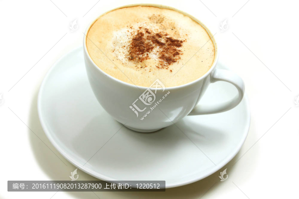 在白杯卡布奇諾孤立在白色-匯圖網(wǎng) www.fosd68.com 在白杯卡布奇諾孤立在白色