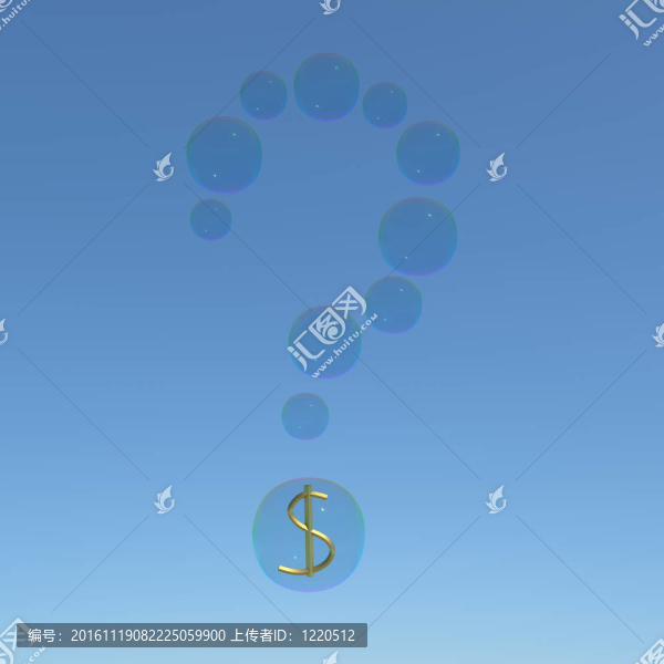 肥皂泡中的美元符號
