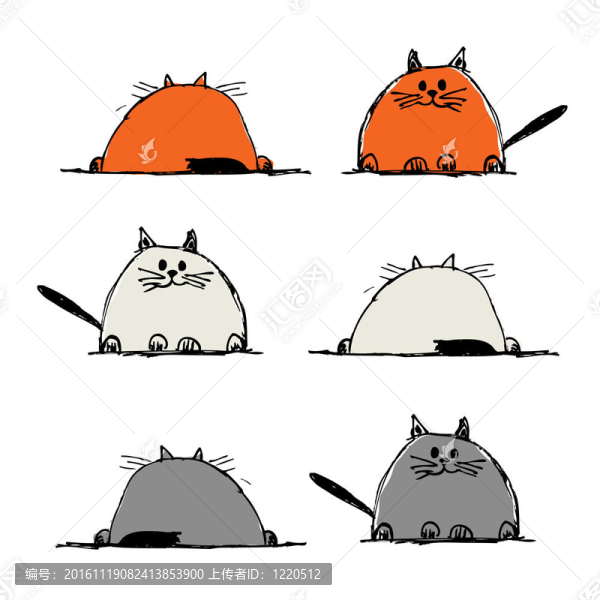 滑稽的貓；你的設(shè)計草圖