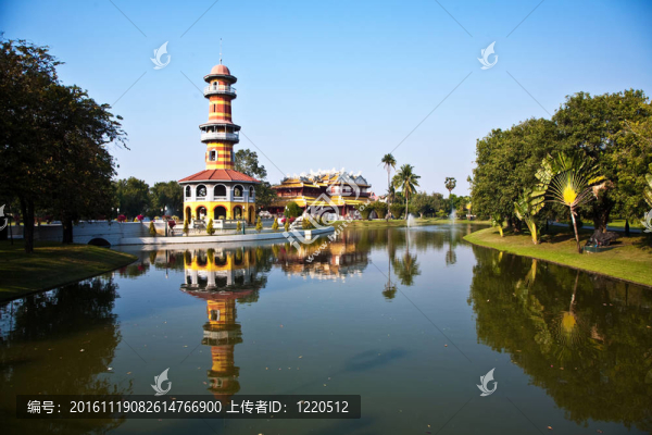 皇家住宅（Phra,Thinang）和圣人了望塔（Ho,Withun,Thasana）在大城和曼谷的