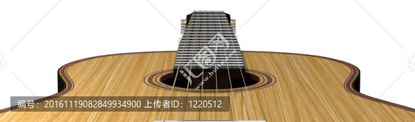 白色背景下的孤立吉他