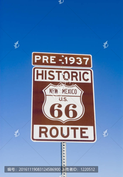 歷史前1937新墨西哥路線66標志