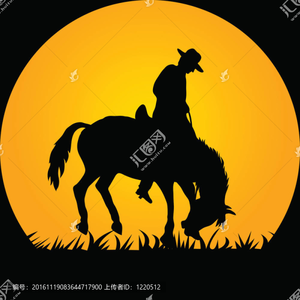 野馬中的牛仔