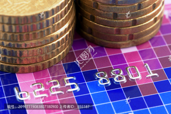信用卡上的硬幣