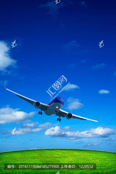 天空中的噴氣式飛機(jī)