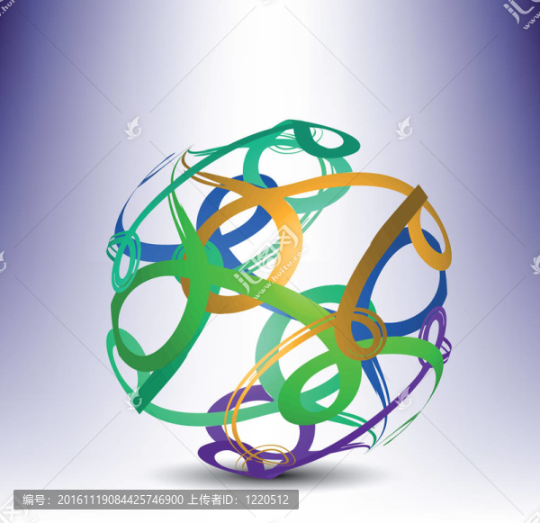 三維抽象元素。