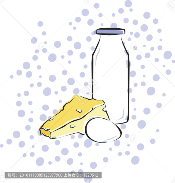 奶制品：牛奶；奶酪和雞蛋