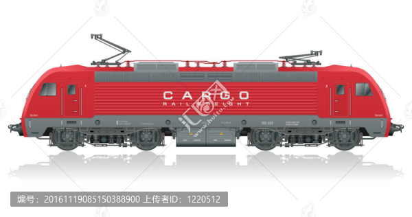 紅色現(xiàn)代電力機車
