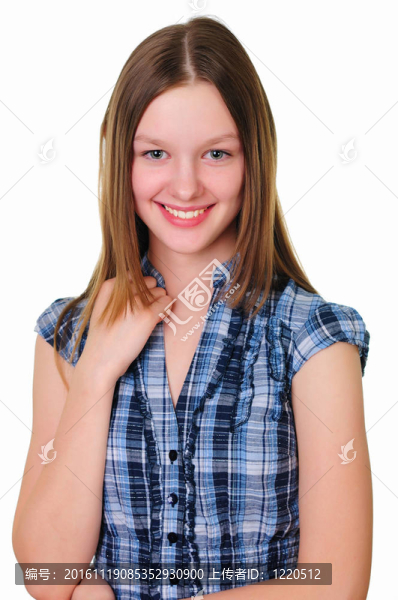 工作室里的一個(gè)十幾歲的女孩