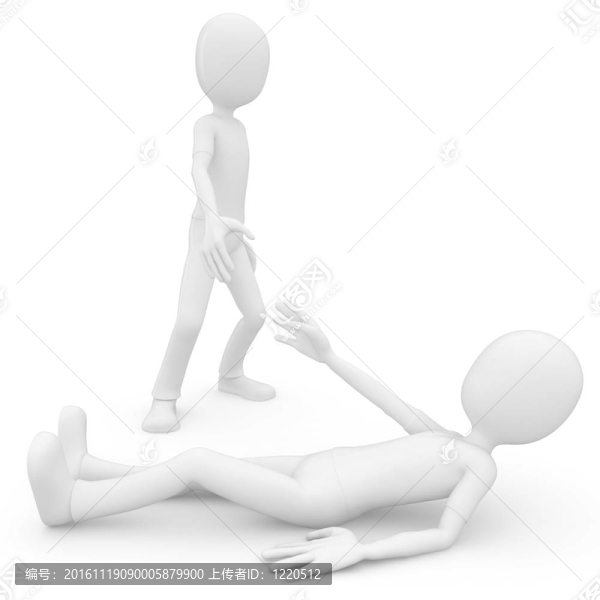 3D男子幫助老年人