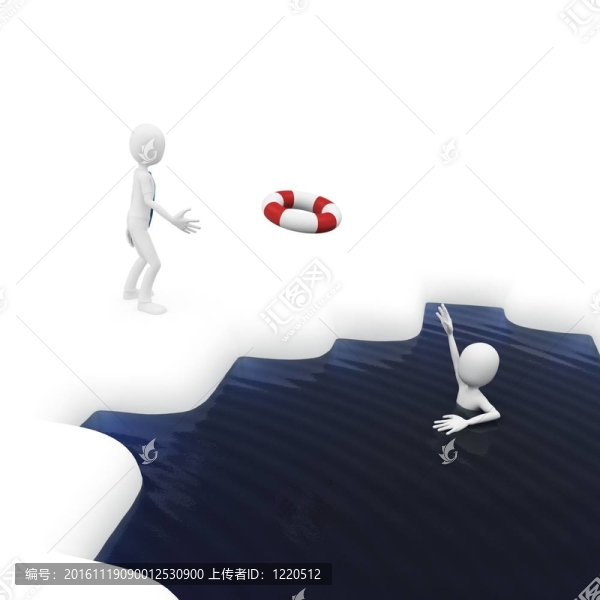 3D男子幫助老年人與輪椅分離白色