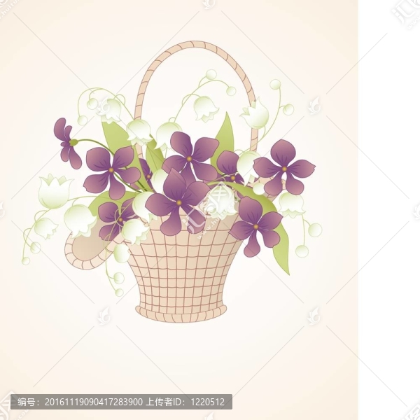 紫羅蘭和百合花束