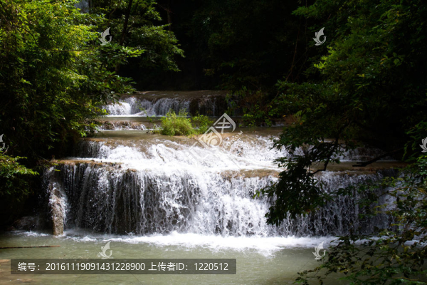 Erawan,Waterfall；Kanchanaburi；泰國(guó)