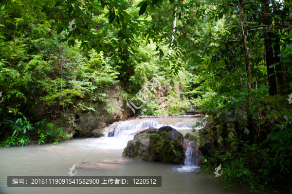Erawan,Waterfall；Kanchanaburi；泰國