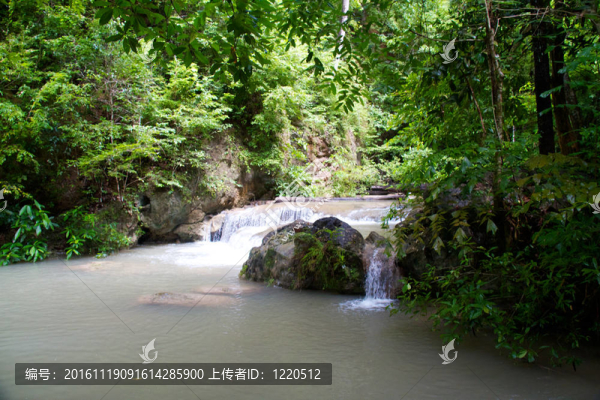Erawan,Waterfall；Kanchanaburi；泰國
